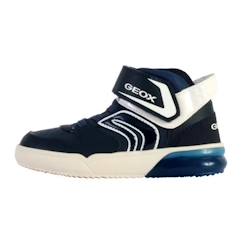 Chaussures-Basket Montante à Scratch Geox Grayjay - Marine-Blanc