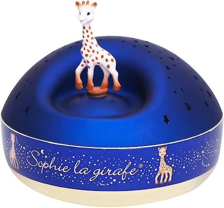 Veilleuse Projecteur d'Etoiles Musical Sophie La Girafe - TROUSSELIER - Ø12cm - Bleu - Piles BLEU 1 - vertbaudet enfant 