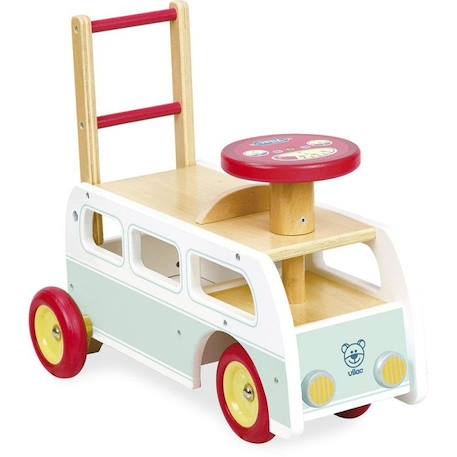 Vilac - Minibus Porteur 2 en 1 BLEU 1 - vertbaudet enfant 