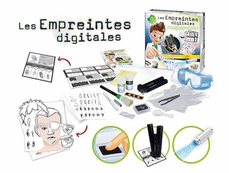 Expérience scientifique - BUKI FRANCE - Les empreintes digitales - Physique-chimie - Intérieur - 8 ans et plus JAUNE 4 - vertbaudet enfant 