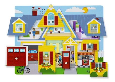 Melissa & Doug - Puzzle sonore Autour de la maison JAUNE 2 - vertbaudet enfant 