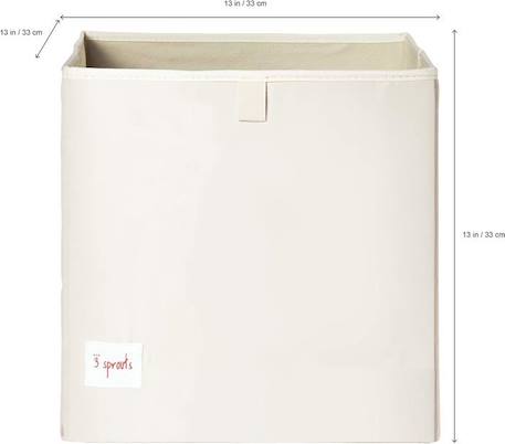 Cube de rangement - 3 SPROUTS - Souris - Polyester, carton dur - 33 x 33 x 33 cm BEIGE 3 - vertbaudet enfant 