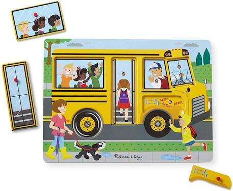 Puzzle Sonore The Wheels On The Bus 6 Pièces - Melissa & Doug - Jeux/Jouets - Scène de vie - Mixte JAUNE 1 - vertbaudet enfant 