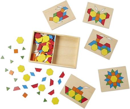 MELISSA & DOUG - Blocs Et Planches De Motifs JAUNE 3 - vertbaudet enfant 