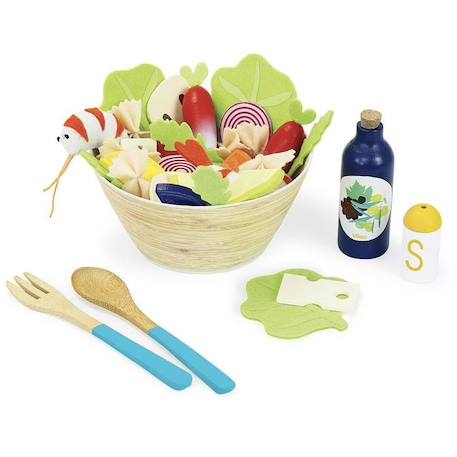 Jeu de salade en bois pour enfant - VILAC - 40 pièces - Rouge ROUGE 1 - vertbaudet enfant 