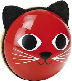 Jouet-Hochet Maracas Chat - Vilac - Rouge - Mixte - Enfant