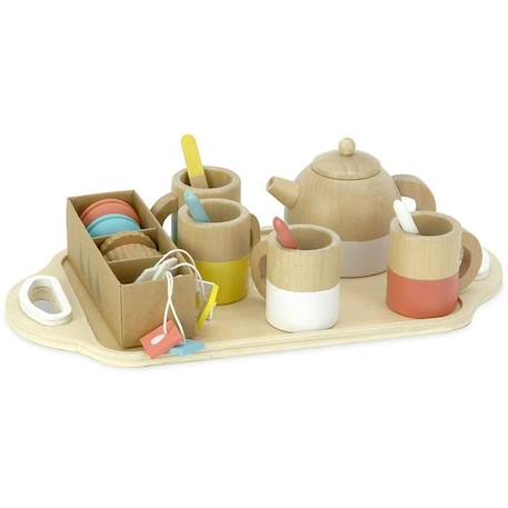 Vilac - Service à thé en bois BEIGE 6 - vertbaudet enfant 