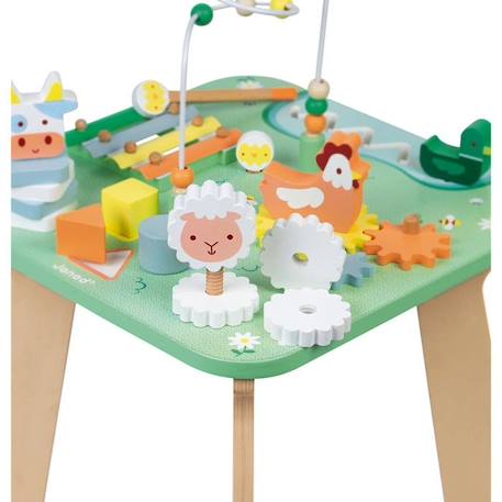 Table d'Activités Jolie Prairie - Jouet d'Eveil en Bois - JANOD - 12 mois - Vert VERT 5 - vertbaudet enfant 