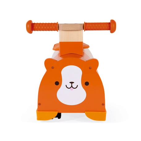 Porteur Hamster en bois JANOD - Roues multidirectionnelles - Coffre intégré - Dès 12 mois ORANGE 5 - vertbaudet enfant 