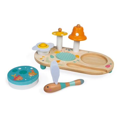 Table Musicale Pure JANOD - Jouet en Bois pour Bébé - Dès 12 Mois ORANGE 4 - vertbaudet enfant 