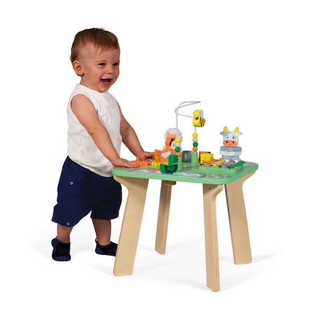 Table d'Activités Jolie Prairie - Jouet d'Eveil en Bois - JANOD - 12 mois - Vert VERT 2 - vertbaudet enfant 