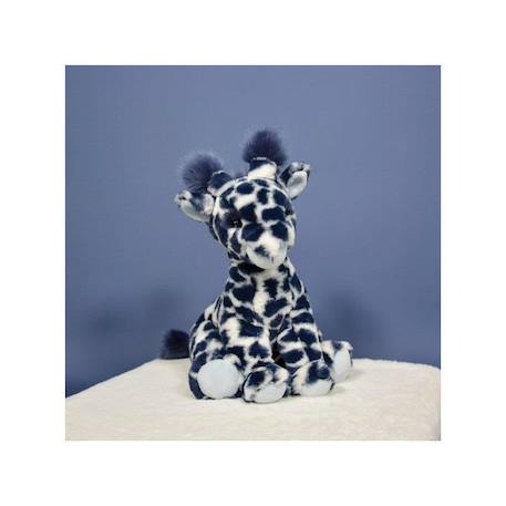 Histoire d'Ours - Peluche Lisi la girafe bleue 30 cm - DOUDOU ET COMPAGNIE BLEU 4 - vertbaudet enfant 