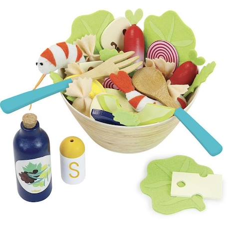 Jeu de salade en bois pour enfant - VILAC - 40 pièces - Rouge ROUGE 3 - vertbaudet enfant 