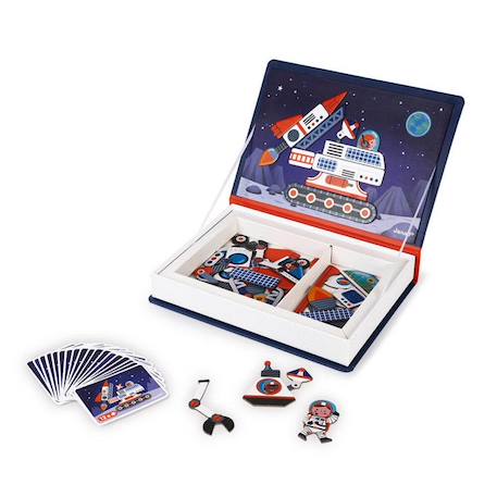 Jeu Magnétique - JANOD - Magnéti'book Cosmos - Espace - 52 magnets BLEU 2 - vertbaudet enfant 