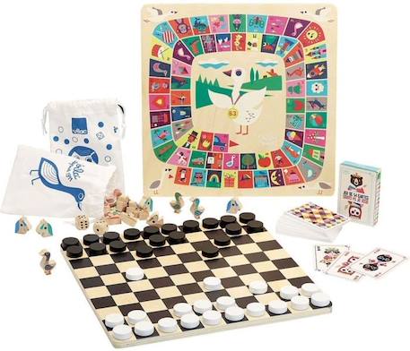 Coffret Multi-Jeux - Vilac - Ingela P. Arrhenius - Bleu - 4 ans et plus - Jeu de société BLEU 1 - vertbaudet enfant 