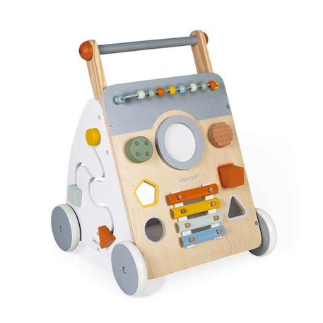 Chariot Multi-Activités Sweet Cocoon JANOD - Chariot de Marche en Bois - Dès 12 mois BEIGE 1 - vertbaudet enfant 