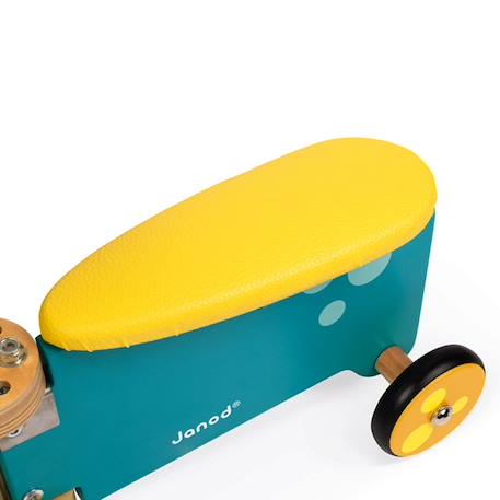 Porteur Hippo en Bois JANOD - Développe la Motricité et l'Équilibre - Casier pour Jouets - Poignées Ergonomiques - Roues en Caoutcho MARRON 3 - vertbaudet enfant 