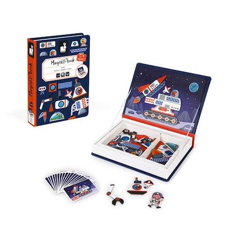 Jeu Magnétique - JANOD - Magnéti'book Cosmos - Espace - 52 magnets BLEU 6 - vertbaudet enfant 