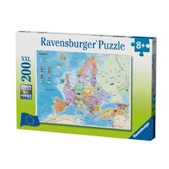 Jouet-Ravensburger - Puzzle 200 pièces XXL - Carte d'Europe - Mixte - A partir de 8 ans