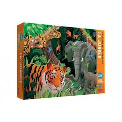 Jouet-Jeux éducatifs-Puzzle 220 pièces et livre La planète en danger - Jungle - Marque Sassi - Mixte - A partir de 7 ans