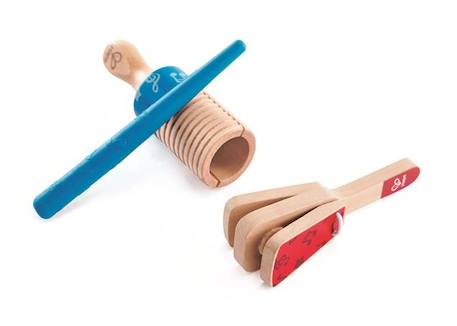 Jouet en bois - HAPE - Duo de percussion - Jeux premier âge - Jeux d'éveil - Jouets musicaux BLEU 1 - vertbaudet enfant 