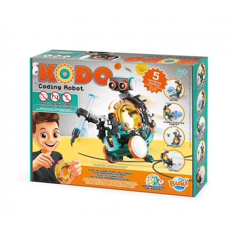 Robot Kodo - BUKI FRANCE - Assemble et programme ton robot pour dessiner, jouer au basket-ball et au football VERT 1 - vertbaudet enfant 