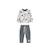 Ensemble bébé en molleton sweat-shirt et pantalon Touctouc GRIS 1 - vertbaudet enfant 