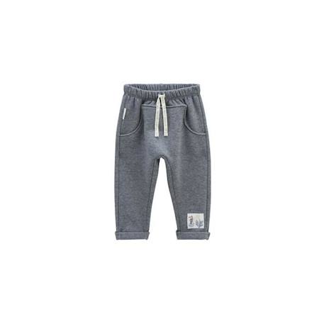 Ensemble bébé en molleton sweat-shirt et pantalon Touctouc GRIS 4 - vertbaudet enfant 