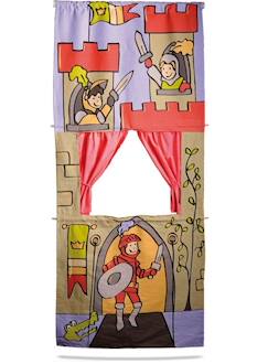 Jouet-Jeux d'imitation-Théâtre à marionnettes en tissu - Chevaliers - EGMONT TOYS - Rouge - Mixte - A partir de 3 ans