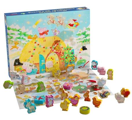 HABA - Mon Premier Calendrier de l’Avent - 24 Pièces en Bois, 24 Chapitres à lire et Décor en 3D - Calendrier Noël pour Enfants BLEU 2 - vertbaudet enfant 