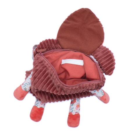 LES DEGLINGOS - Sac à Dos Velours Melimelos La Biche Enfant MARRON 5 - vertbaudet enfant 