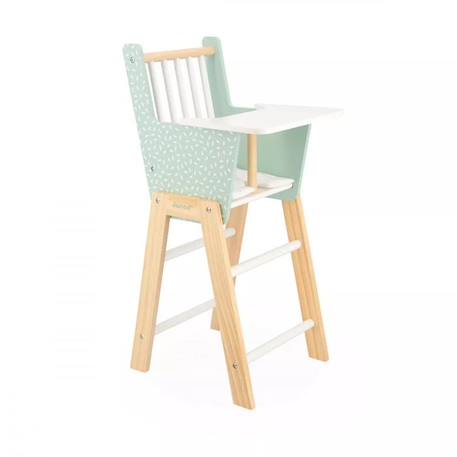 Chaise Haute en Bois JANOD pour Poupons jusqu'à 42 cm - Jouet d'Imitation en Bois FSCTM - Mixte - Dès 3 ans VERT 1 - vertbaudet enfant 