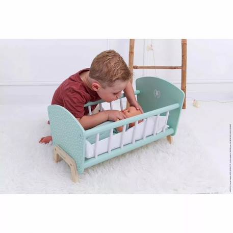 Janod - Lit En Bois - Avec 1 Oreiller Et 1 Couverture - Pour Poupons Jusqu'À 42 Cm - Jouet D'Imitation En Bois FSCTM - Dès 3 ans VERT 6 - vertbaudet enfant 