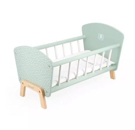 Janod - Lit En Bois - Avec 1 Oreiller Et 1 Couverture - Pour Poupons Jusqu'À 42 Cm - Jouet D'Imitation En Bois FSCTM - Dès 3 ans VERT 1 - vertbaudet enfant 