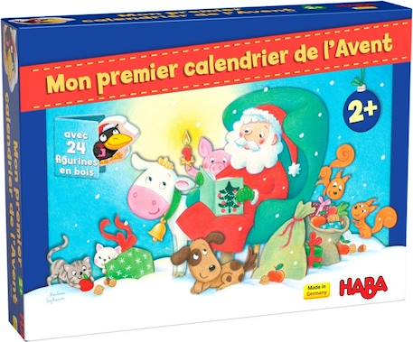 HABA - Mon Premier Calendrier de l’Avent - 24 Pièces en Bois, 24 Chapitres à lire et Décor en 3D - Calendrier Noël pour Enfants BLEU 1 - vertbaudet enfant 