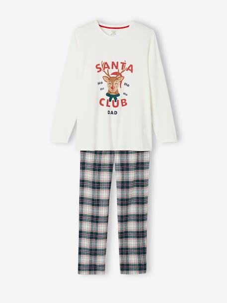 Pyjama de Noël homme 'Santa Club' capsule famille écru 2 - vertbaudet enfant 