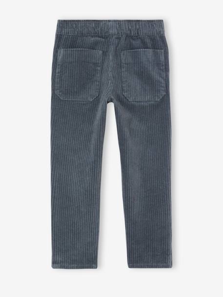 Pantalon en velours côtelé garçon facile à enfiler bleu ardoise+caramel+vert sapin 3 - vertbaudet enfant 