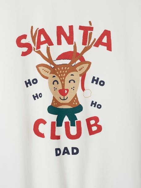 Pyjama de Noël homme 'Santa Club' capsule famille écru 4 - vertbaudet enfant 