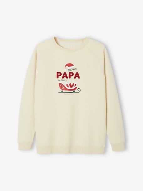 Sweat homme 'Meilleur Papa de Noël' capsule famille vanille 2 - vertbaudet enfant 