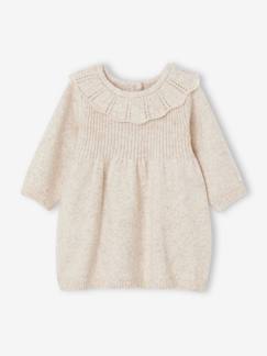 -Robe à collerette en tricot bébé