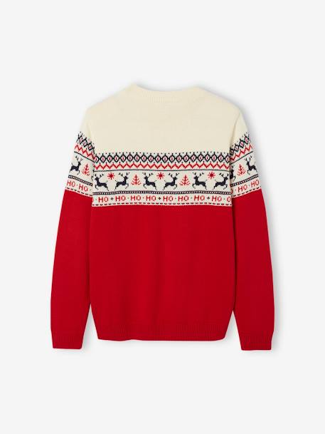 Pull jacquard de Noël adulte capsule famille marine+rouge 7 - vertbaudet enfant 