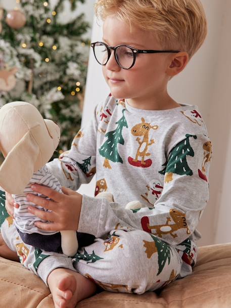 Coffret Noël pyjama + chaussettes garçon gris chiné 11 - vertbaudet enfant 