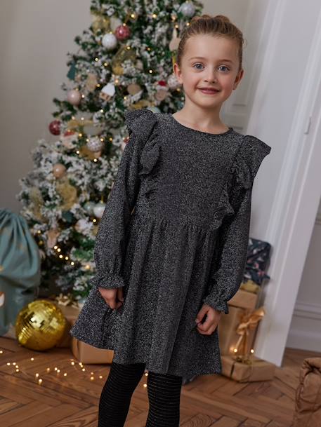 Robe en jersey scintillante anthracite 2 - vertbaudet enfant 