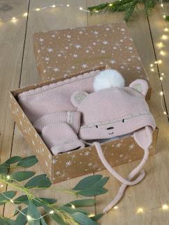 Coffret Noël bébé fille bonnet + snood + moufles  - vertbaudet enfant