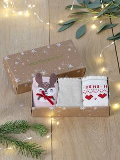 -Coffret de Noël lot de 3 paires de chaussettes