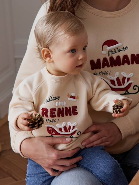 Bébé-Sweat "Meilleur bébé renne de Noël" capsule famille bébé