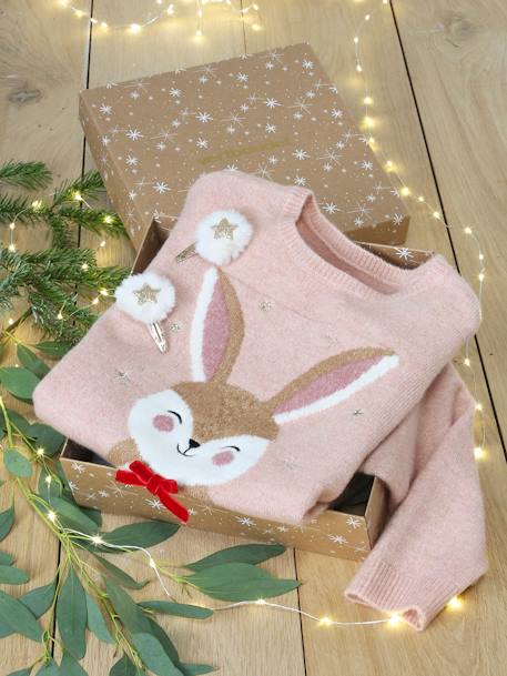 Coffret de Noël pull jacquard motif animal + accessoire fille  - vertbaudet enfant