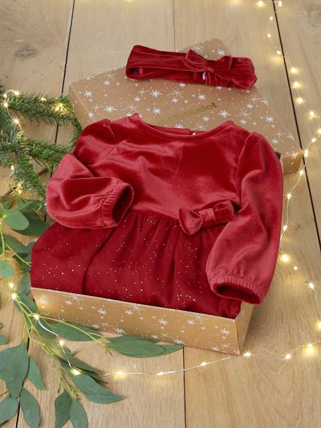 Coffret de Noël robe tulle pailleté et bandeau bébé  - vertbaudet enfant