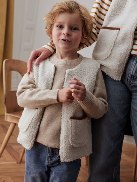 Garçon-Pull, gilet, sweat-Gilet sans manches réversible enfant capsule famille