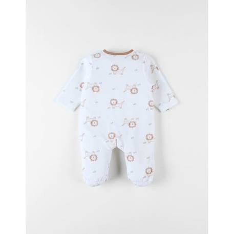 Pyjama en velours côtelé, lion BLANC 2 - vertbaudet enfant 